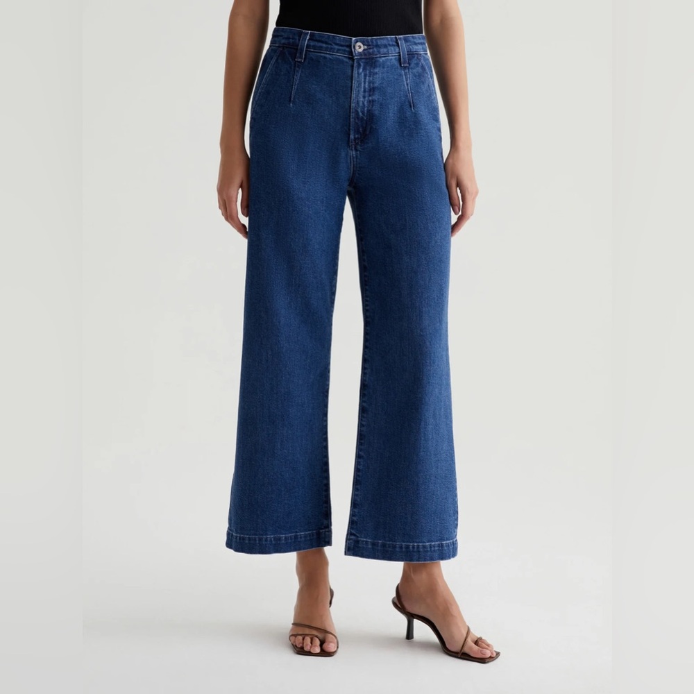 AG Adriano Goldschmied Daneel High-Rise Wide Leg Crop Japanese Fabric Size 31